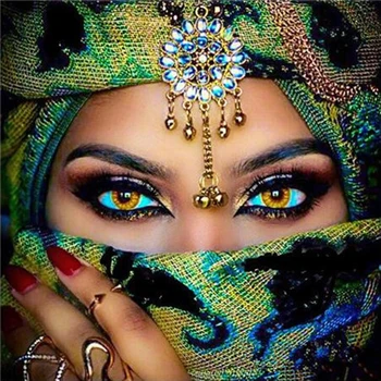 

5D Full Diamond Painting Cross Stitch Kit Mosaic Embroidery India Woman Beauty Cross Stitch Diamond Mosaic Crafts Home Decor