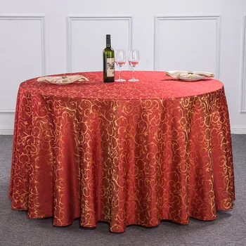 

Europe round tablecloths polyester printed red coffee yellow wedding table cloth banquet restaurant rectangle dining table cover