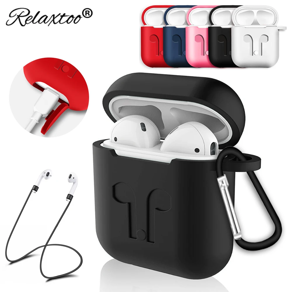 

Soft Silicone Case For Apple Airpods Air Pods Earphone Protective Cover Shockproof Waterproof for iphone 7 8 Headset Accessorie