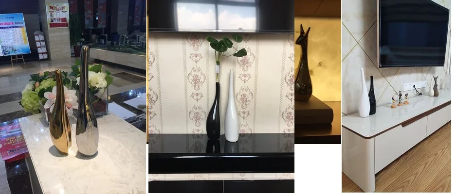Креативный минималистичный черно-белый декор, украшение для гостиной, ТВ, шкафа, шкафа, ремесла, украшение, керамическая художественная ваза