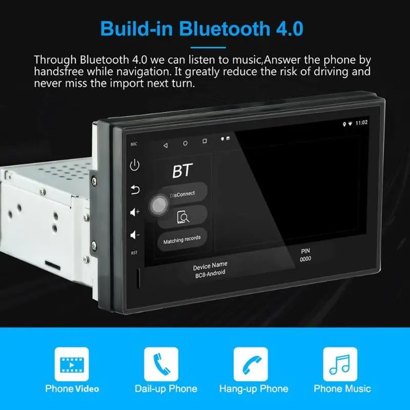Top Universal Car Multimedia Player 2 Din Android 8.1 Car Radio Octa Core Stereo 4G+32G GPS Stereo WIFI Bluetooth RDS Audio 9