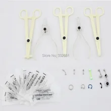 ELEGIRÁ 25 unids Profesional 11081 Cuerpo Desechable Esterilizar Tattoo Piercing Herramientas Kits de Anillo de la joyería Del Clavo microblading