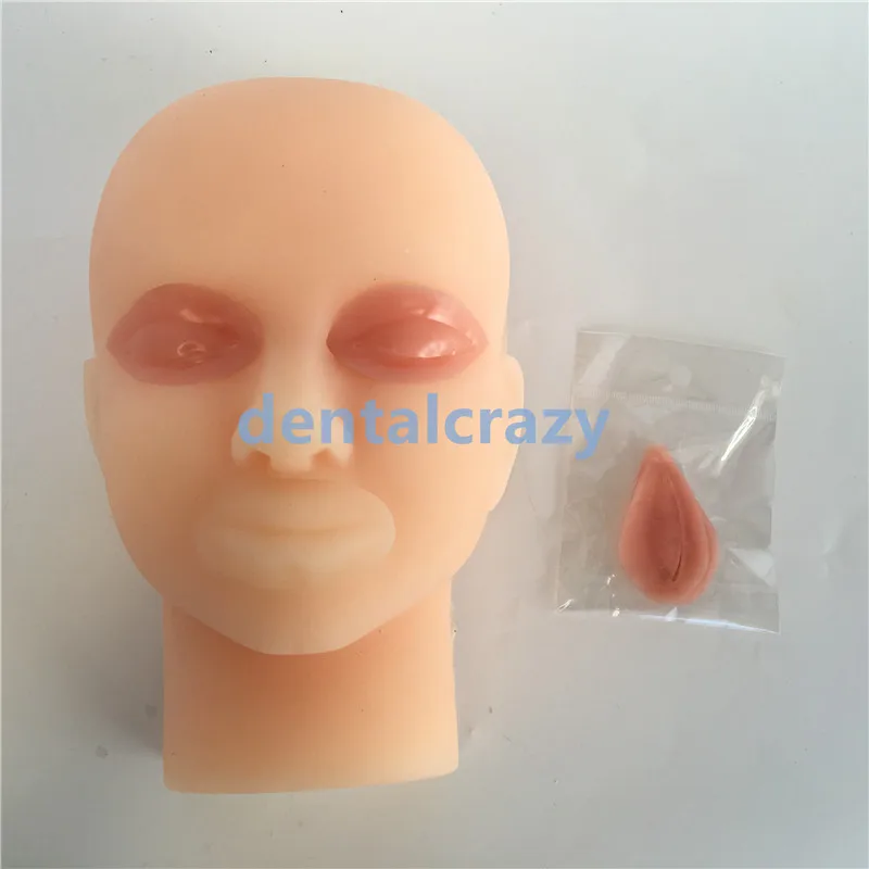 

face model silicone skin suture face model micro-shaping study guide use double eyelid suture practice silicone head model