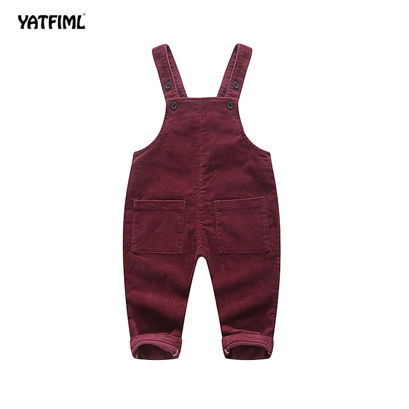 YATFIML/Трикотажные Хлопковые Штаны для маленьких мальчиков; комбинезоны для девочек; модные вязаные комбинезоны для малышей; детские комбинезоны