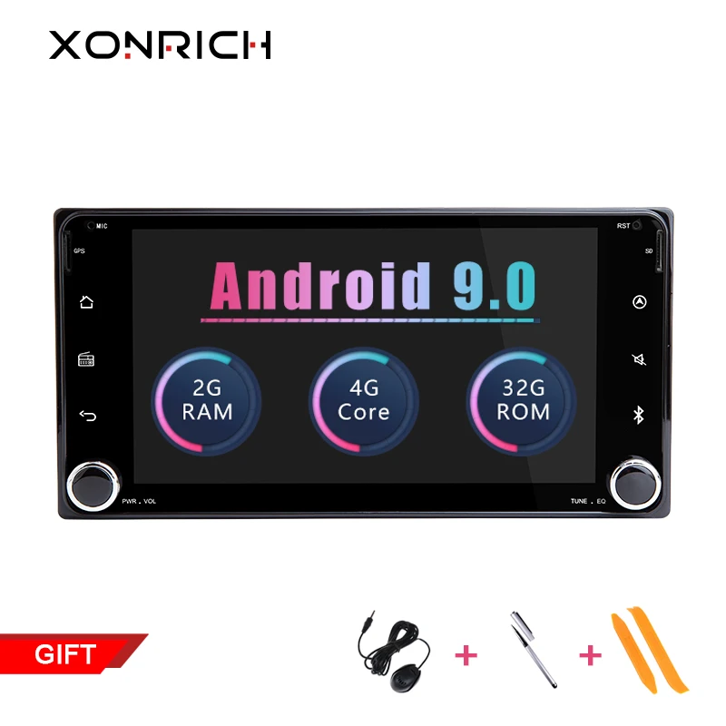 Авторадио 2 din Android 9 0 Автомобильный мультимедийный плеер для Toyota Land Cruiser 100 200 Prado 120