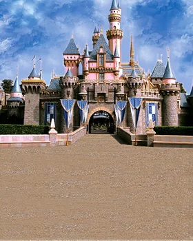 

VinylBDS 10x10ft Background Majestic Castle Banner Photography Backdrops Children Backgrounds For Photo Studio 3232 LK