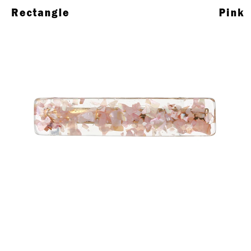 rectangle pink Корейские Овальные Заколки для волос розовые заколки для волос винтажные геометрические аксессуары для женщин шикарные заколки для волос - Цвет: rectangle pink