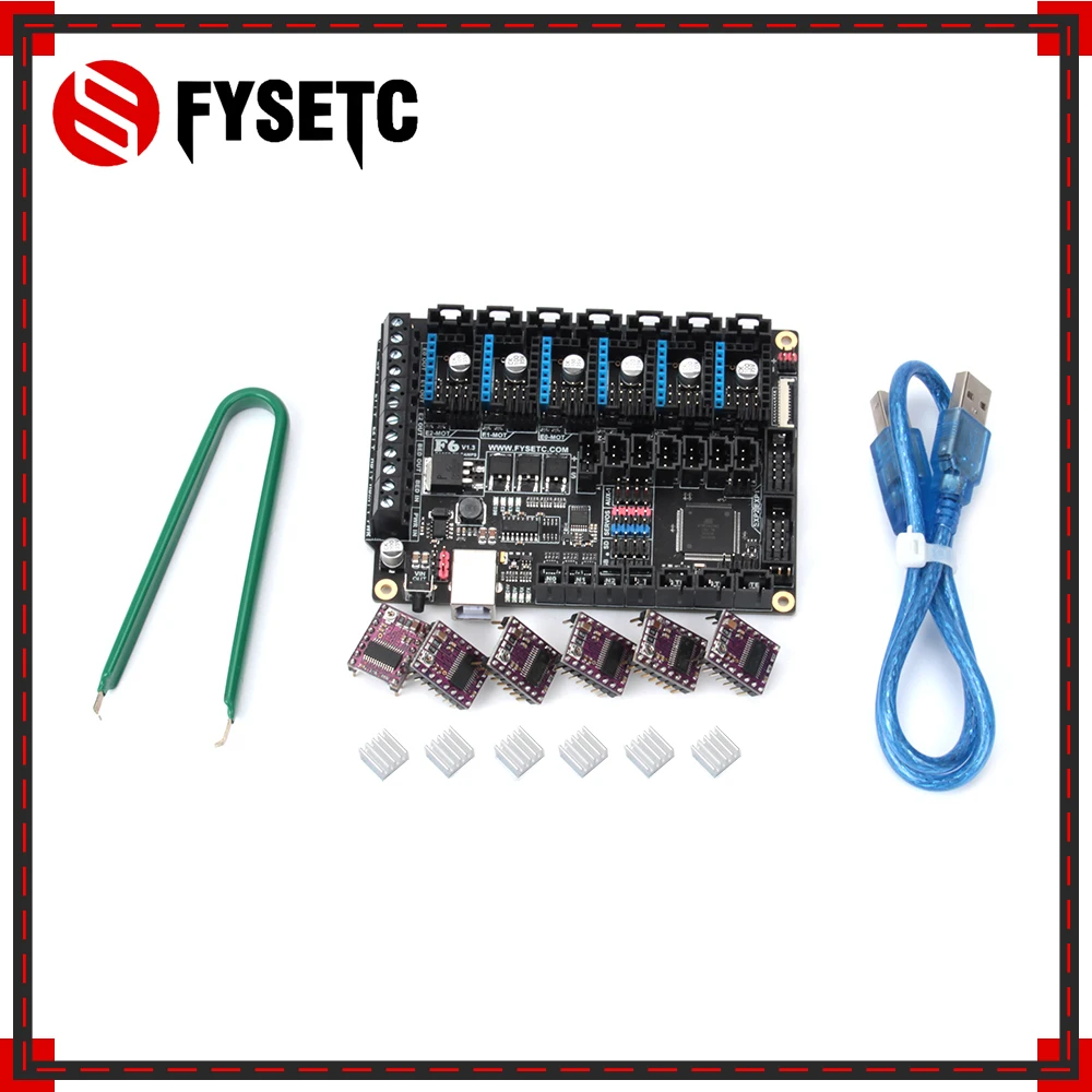 ^*Best Offers FYSETC F6 V1.3 Board ALL-in-one Electronics Solution Mainboard For 3D Printer CNC Devices + 6pcs DRV8825 Stepper Driver