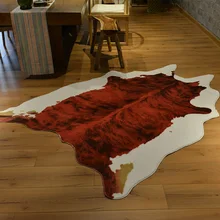 Винный красный ковер из воловьей кожи большие ковры для гостиной tapetes para sala de estar ковер из искусственного меха мода alfombra