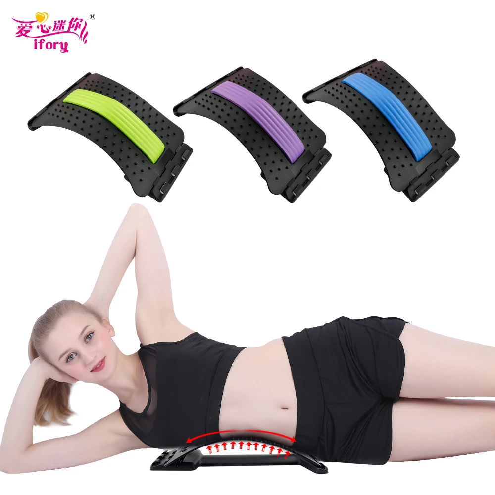 Ifory Health Care Stretch Equipment Back Massager Waist Acupuncture Body Lumbar Support Relaxation Spinal Pain Relieve Adjuster