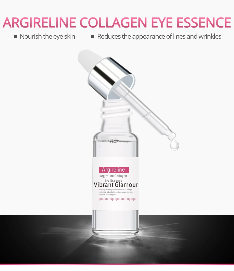 Коллагеновая Сыворотка для лица, для глаз, против старения, для удаления темных кругов, аргирелиновая эссенция для глаз, ретинол, гиалуроновая кислота, Пептидная Сыворотка для глаз
