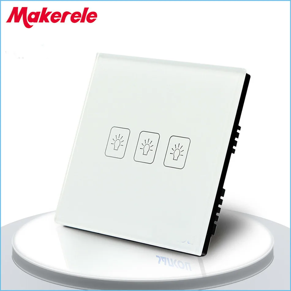 

Remote Touch Switch UK Standard 3 Gang1 way Remote Control Light Switch