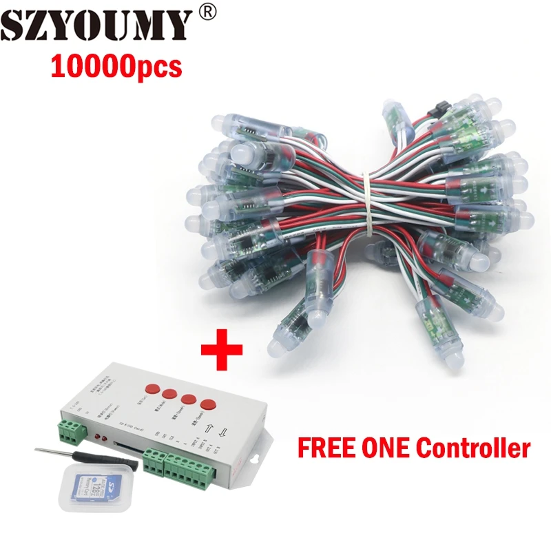 SZYOUMY 10000 шт. 12 мм WS2811 1903 IC RGB светодиодный модуль Водонепроницаемая цепочка DC5V