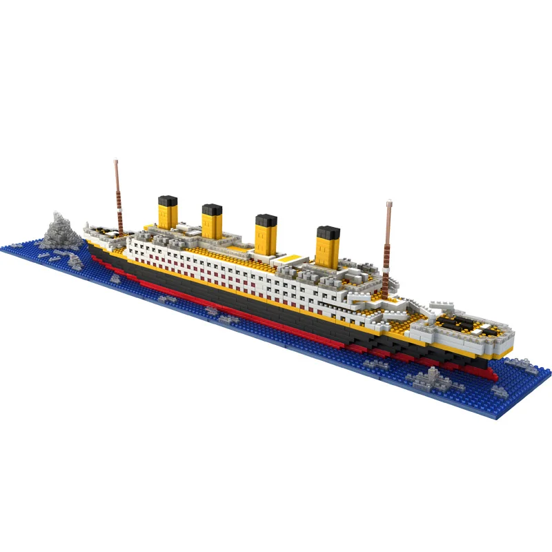 Titanic модель корабля строительные блоки кирпичи игрушки с 1860 шт Titan 3D набор Diy лодка образовательная коллекция для детей мальчиков