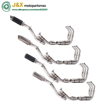 

Motorcycle Carbon Fiber Exhaust Muffler Full System Slip On Middle pipe For yamaha MT-09 FZ-09 MT09 FZ09 2014-2017