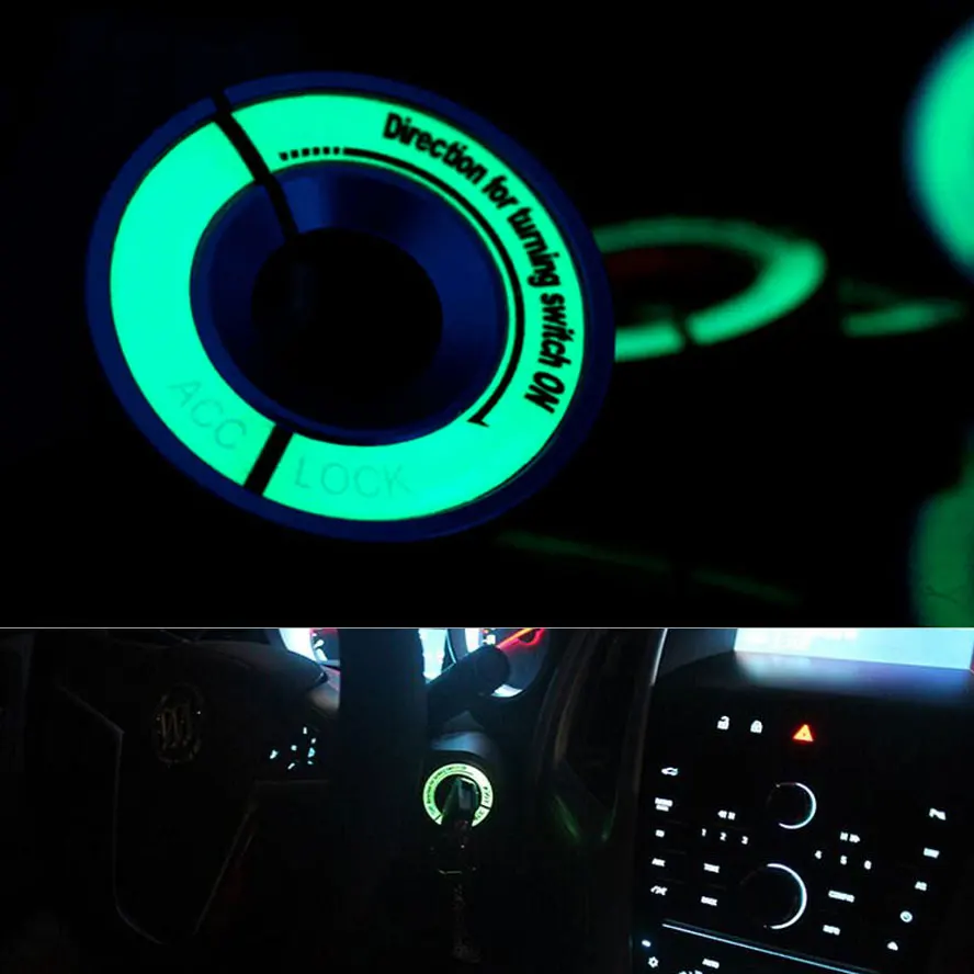 Car Automotive Night Lights Luminous Glow Ignition Key Ring Switch