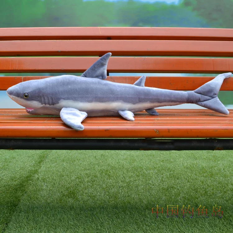 Большой плюшевый серая акула игрушки Новый Моделирование Акула кукла подарок около 140 см 2587
