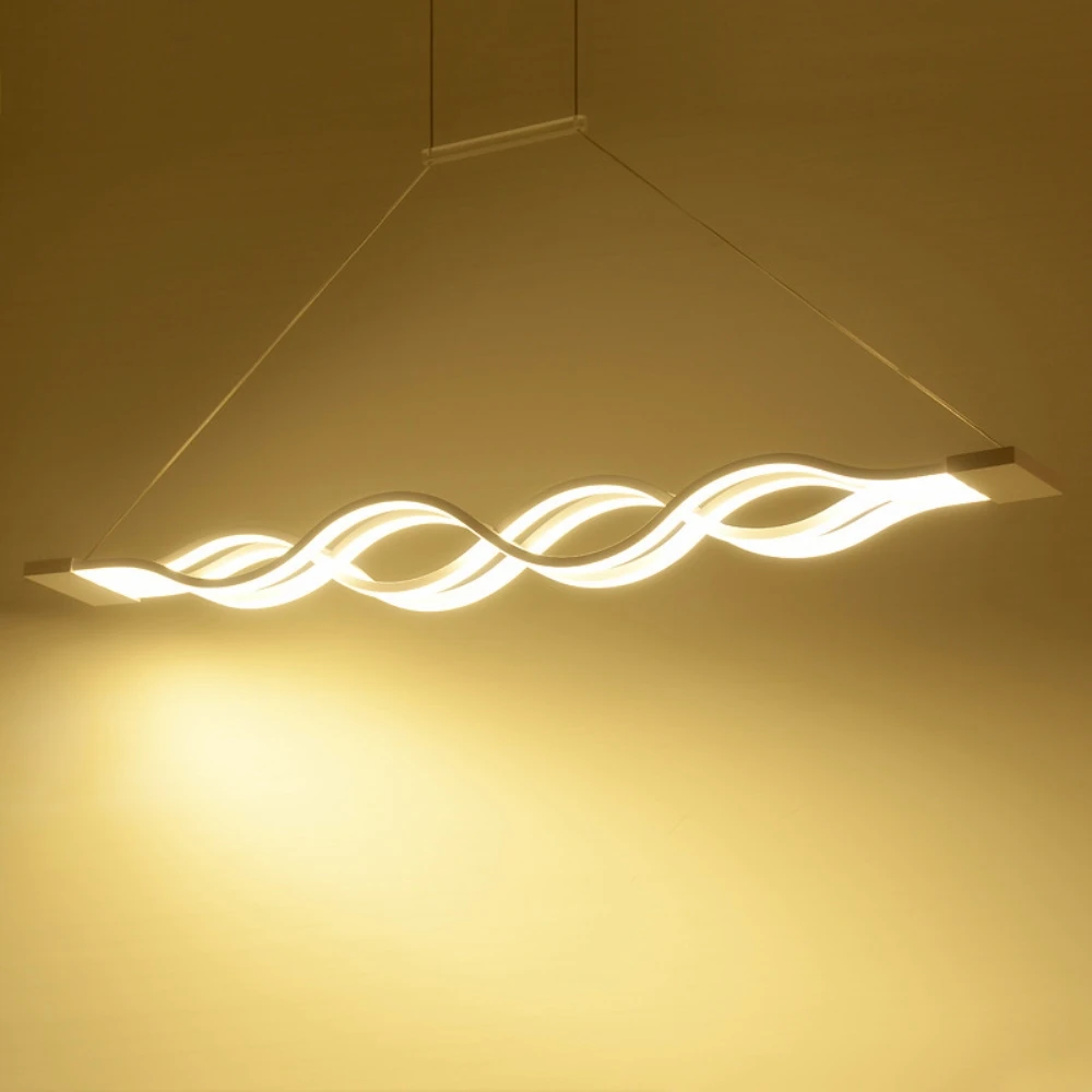 Modern Led Pendant Lamp Lights Lampada Wave Hanging Pendant Lamp Lustre for Dining Living Room Kitchen Home Fixture LED Lighting цена Modern Led Pendant Lamp Lights Lampada Wave Hanging Pendant Lamp Lustre for Dining Living Room Kitchen Home Fixture LED Lighting цены онлайн