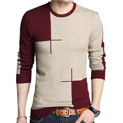 2019 бренд Для мужчин Повседневный пуловер, свитер на осень-зиму хлопок Кашемировый Свитер Тянуть homme мужские джемпера Вязаные свитеры