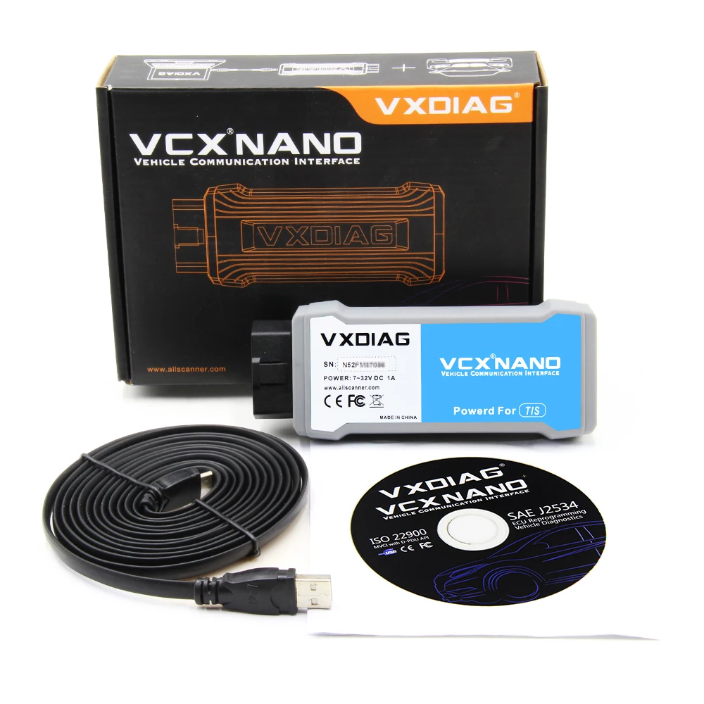 VXDIAG VCX NANO USB/ WIFI для TOYOTA MINI VCI TIS Techstream V15.00.026 совместимый с SAE J2534 Toyota диагностический