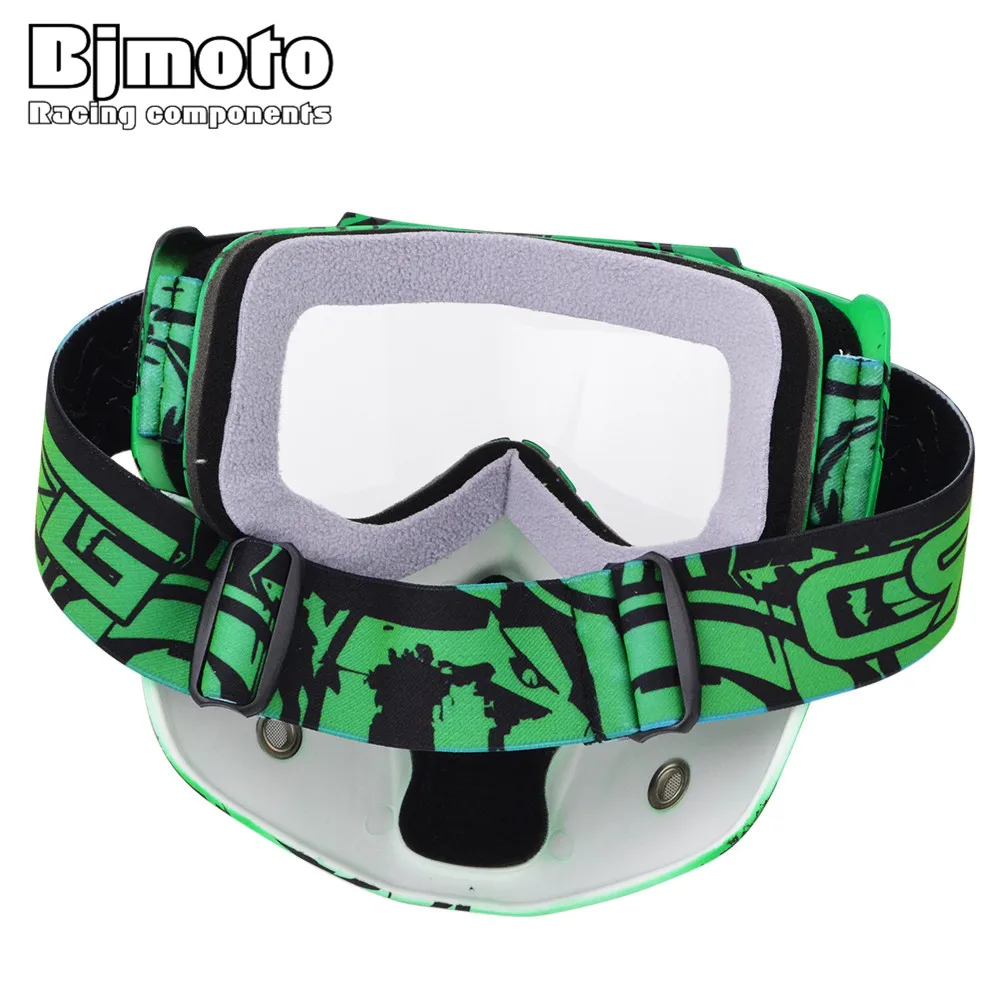 Bjmoto Windproff Съемные очки для мотокросса фильтр рта модульная мотоциклетная