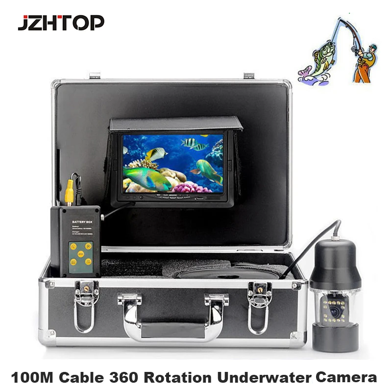 Portable 7"LCD Underwater Fishing Video Camera, Deep Underwater Fish