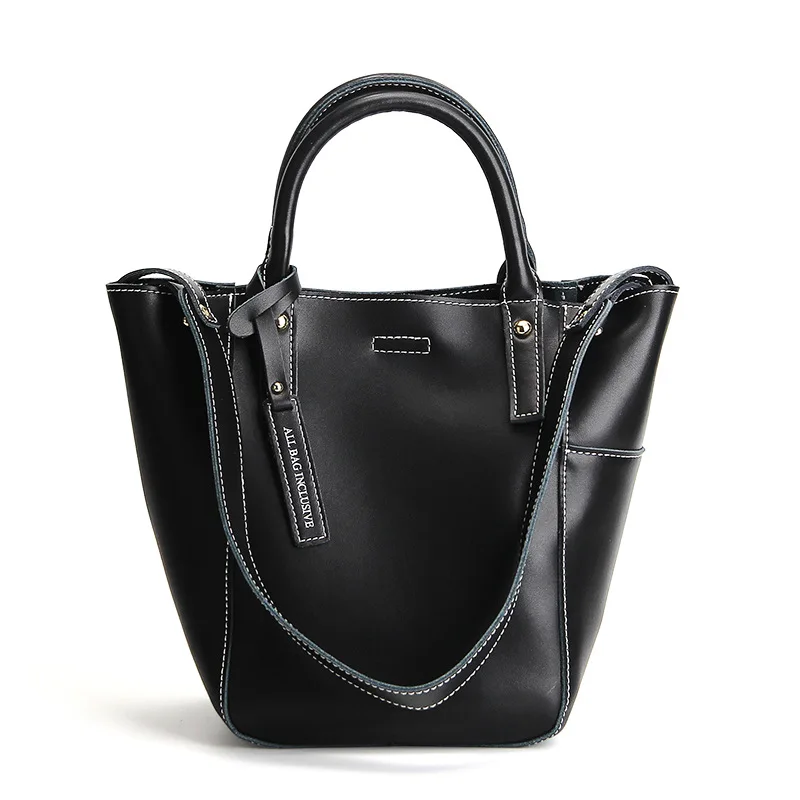 

2017 Fashion Designer Women Handbag Female cow Leather Office Ladies Portable Shoulder Bag Totes with small inner clutch bag