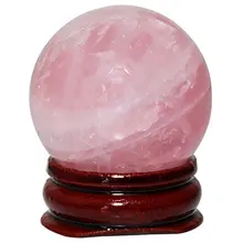 

Faceted Decorating Crystal Ball Healing Crystal Natural Pink Rose Quartz Gemstone 1"(25mm) Ball Divination Sphere