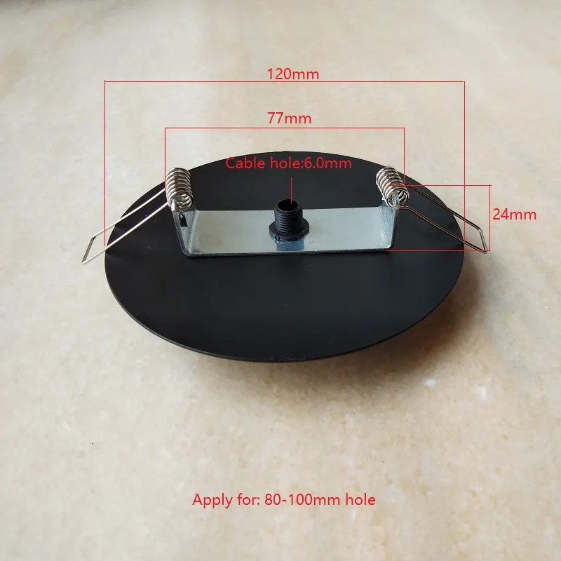 100 мм, 120 мм черный/белый Встраиваемый монтаж навес решение для скрытой установки pandent лампы применяются для 55~ 100 мм отверстие
