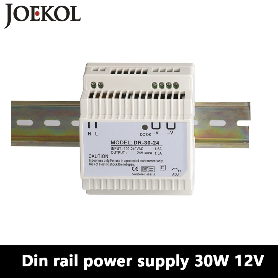 

DR-30 Din Rail Power Supply 30W 12V 2A,Switching Power Supply AC 110v/220v Transformer To DC 12v,ac dc converter