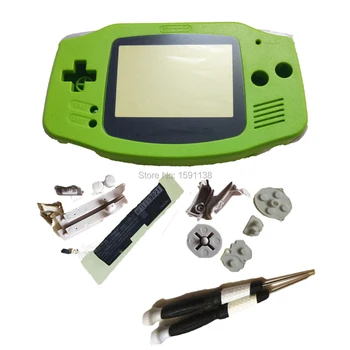 

Brand New Apple Green Color Full Set Game Case DMG Shell Replace For GameboyAdvance NintendoGBA Housing With X/Y Screwdrivers