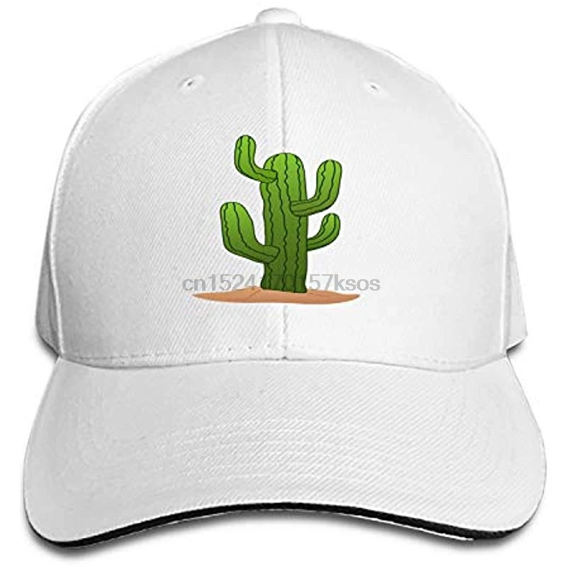 

Kongfu Cactus Unisex Washed Twill Baseball Cap Adjustable Peaked Sandwich Hat