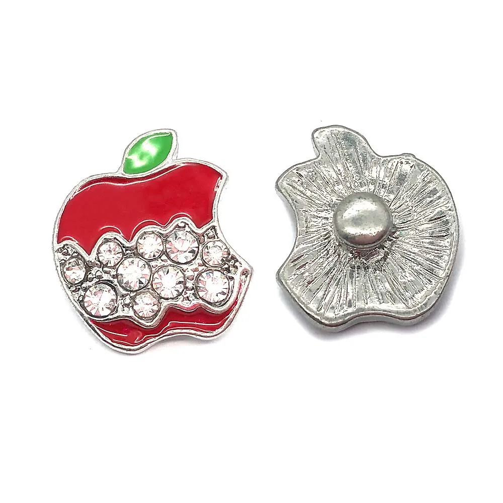 

Оптовая продажа металлических кнопок Стразы 089 Apple Diy Ювелирные изделия Подходит для 18 мм защелкивающиеся кнопки ожерелья/браслеты для женщин