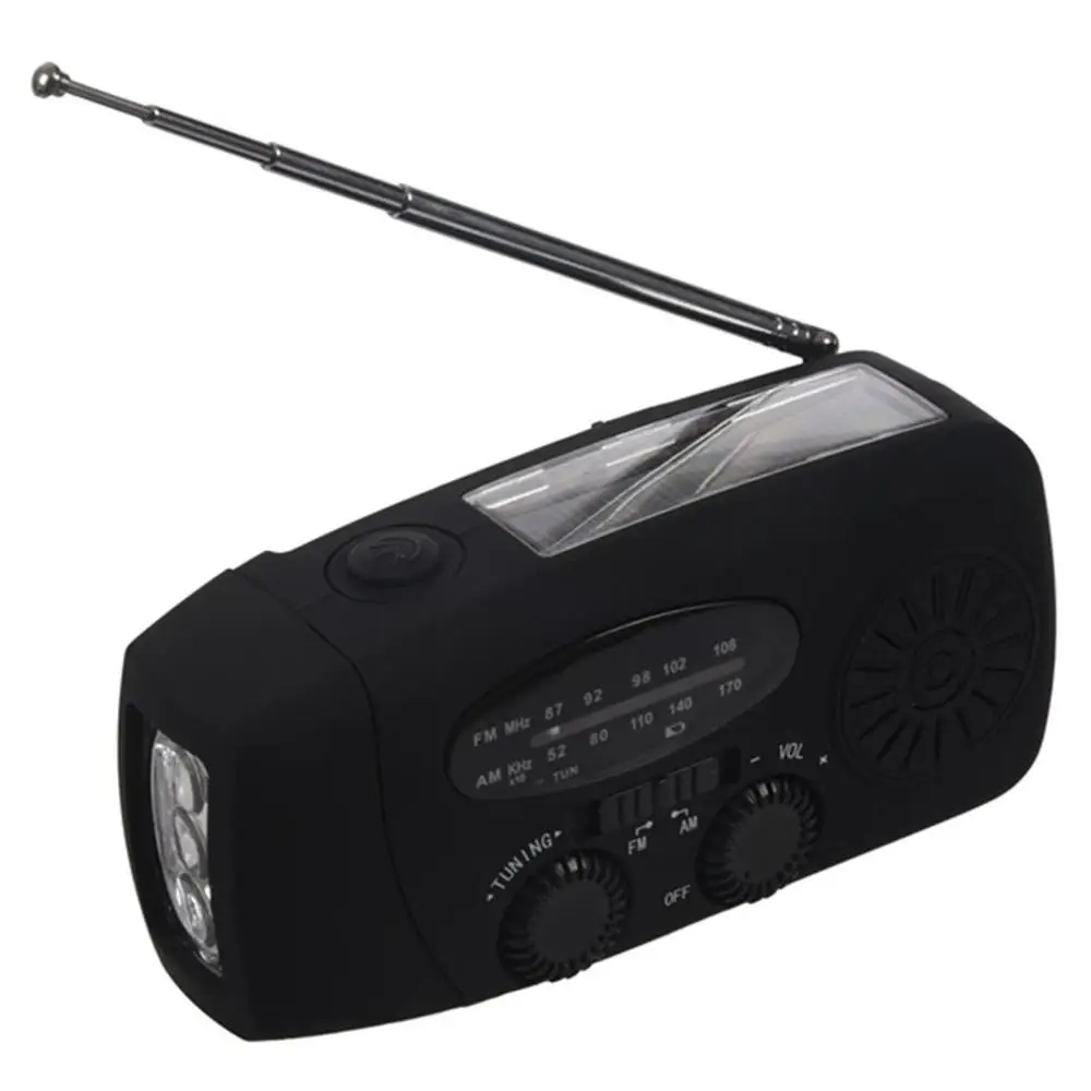 

Outdoor Solar Hand-Cranked Radio With Flashlight Charging Radio