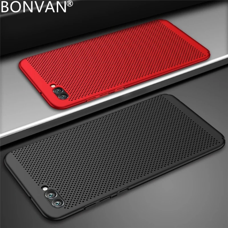 

BONVAN Hard Cases For Huawei Honor 10 Case Breathable Heat Dissipation Matte Huawei Honor 7X View 10 Honor10 Cover Couqe Capa