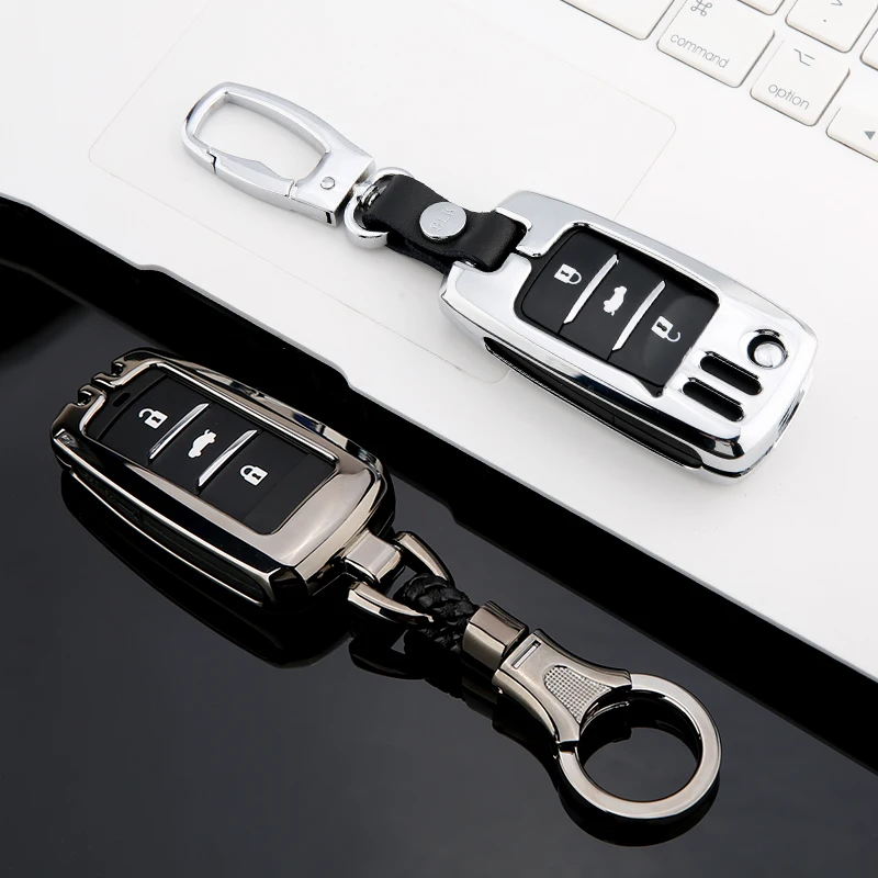 

Zinc alloy Shell Case Key Cover Case For Changan Eado CS35 Raeton CS15 V3 V5 V7 Key Keychain Car styling Car Accessories