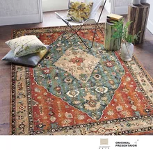 Американский ретро-ковер для гостиной, спальни, дивана, геометрический Классический Декоративный Напольный коврик 140 см 200 см большой ковер