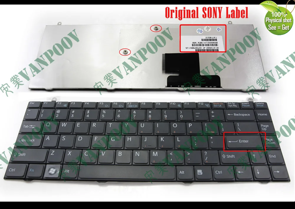 

New US Notebook Laptop keyboard for Sony Vaio VGN-FZ FZ260E FZ280E FZ290 FZ320E FZ340E FZ390 FZ410E FZ420E FZ430 Black 141780221