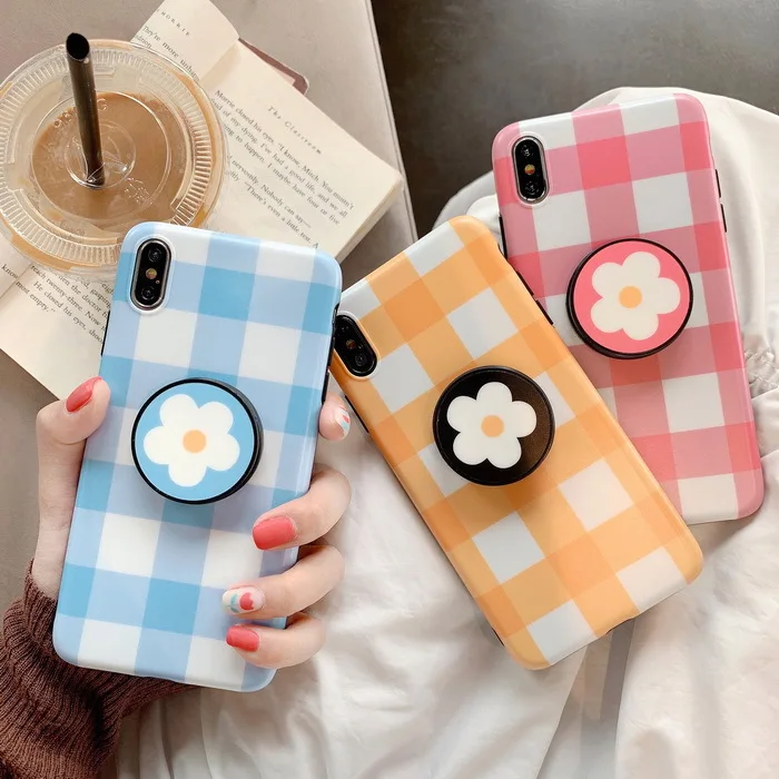 Милый чехол для телефона с цветочным узором iPhone 7 Puls 6 6S 8 X Xs XR Xsmax модный Мягкий