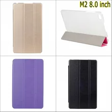 Модные Новые 3 в сложенном виде Silk искусственная кожа Подставка держатель Case Чехол для Huawei MediaPad M2 M2-801W M2-803L M2 8.0 с Стилус