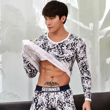 Классическое качественное Новое мягкое и удобное термобелье мужские кальсоны Осень Зима Нижнее белье наборы теплое Мужское нижнее белье