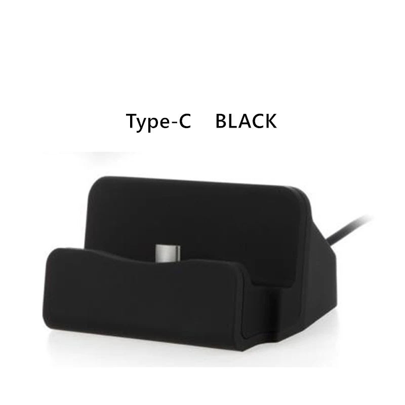 Тип C подставка держатель Зарядная база док-станция Колыбель зарядное устройство для samsung huawei P20 P30 Lite Pro Honor Xiaomi Mi 9 LG V30 Leeco - Тип штекера: BLACK