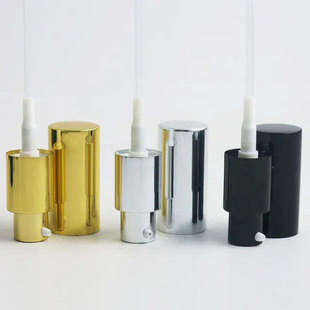 Gold Oil Dispenser Gold Silver Aluminum Lotion Pump Dispenser Cap Top
