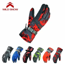 Женские мужские лыжные перчатки для занятий спортом на открытом воздухе лыжные перчатки зимние ветрозащитные теплые водонепроницаемые лыжные перчатки Снегоход Мотоцикл езда