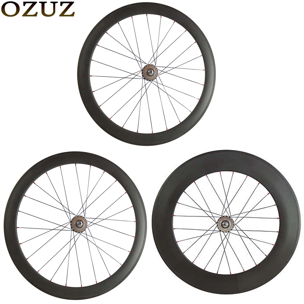 

OZUZ Novatec A165SBT/A166SBT Hub 38 50 88mm Rear track bike wheels Tubular or Clincher 3K 700c Matte glossy Mac Aero 474 wheel