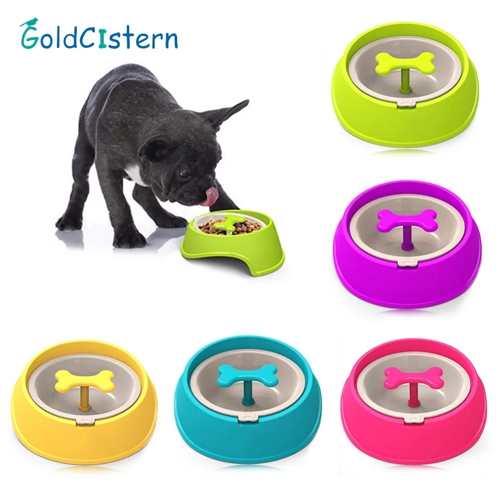 Bone Rotary Anti Choke Pet Bowl Slow Eating Drink Bowls Healthy Prevent Choking Gluttony Obesity Puzzle Feeder Pet Dogs Cats