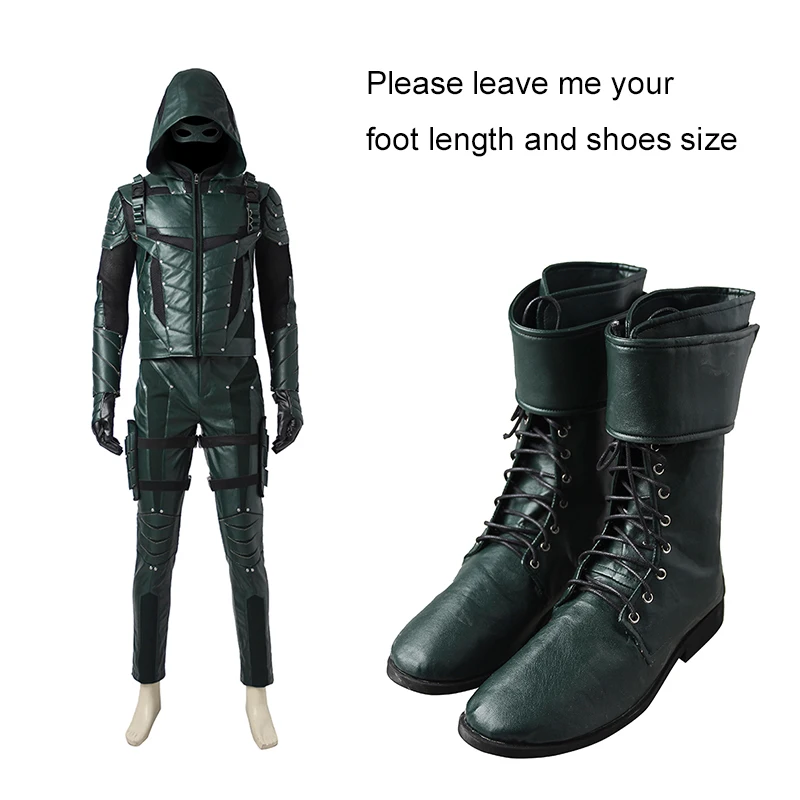 

Green Arrow Season 5 Oliver Queen Cosplay Boots Superhero Green Arrow Shoes Adult Men Cosplay Costume Accessories Halloween