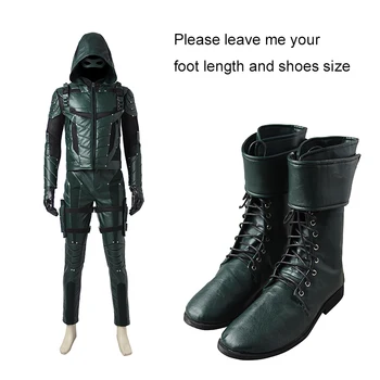 

Green Arrow Season 5 Oliver Queen Cosplay Boots Superhero Green Arrow Shoes Adult Men Cosplay Costume Accessories Halloween
