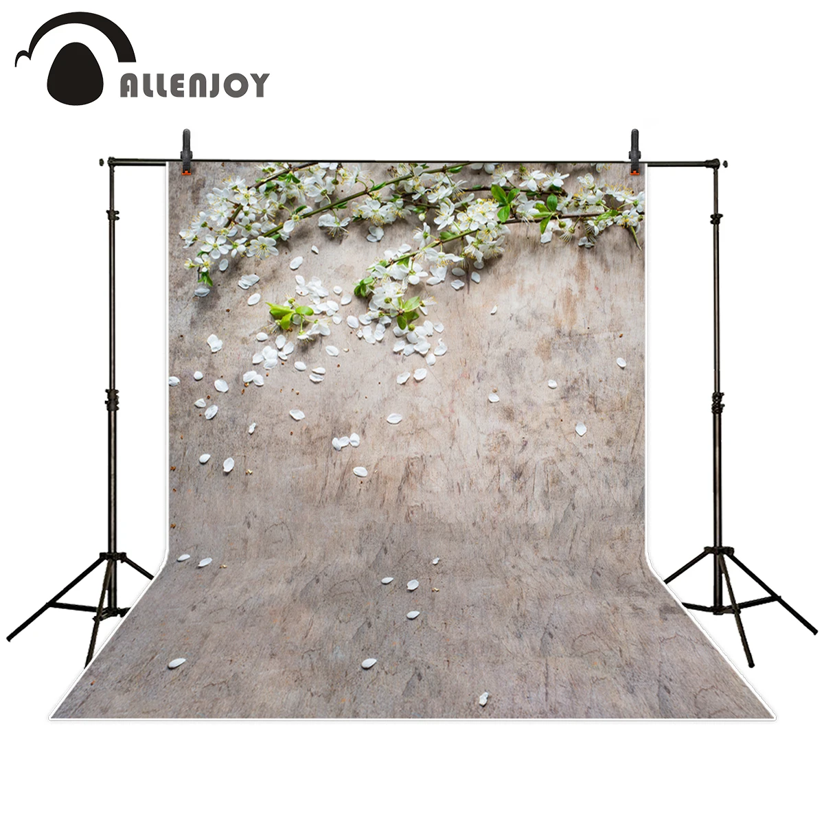 Allenjoy backgrounds for photography studio Brown vintage wedding spring white flowers backdrop professional prop photocall | Электроника