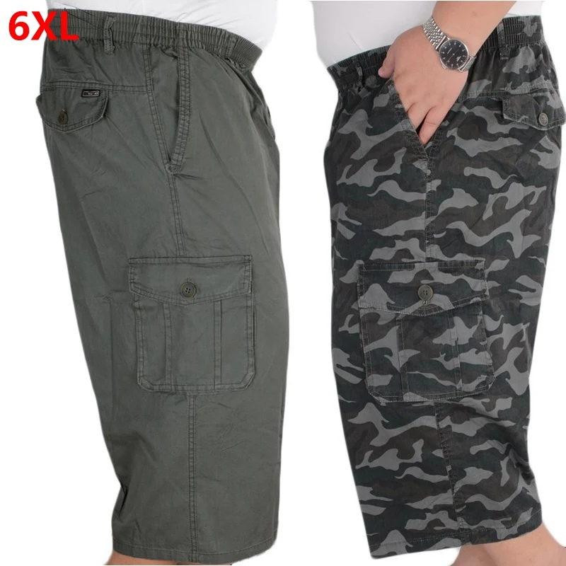 

Summer thin loose shorts men's overalls Men's multi-pocket shorts Outdoor casual sports cropped trousers